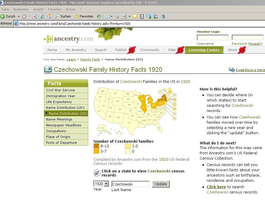 Czechowski USA 1920